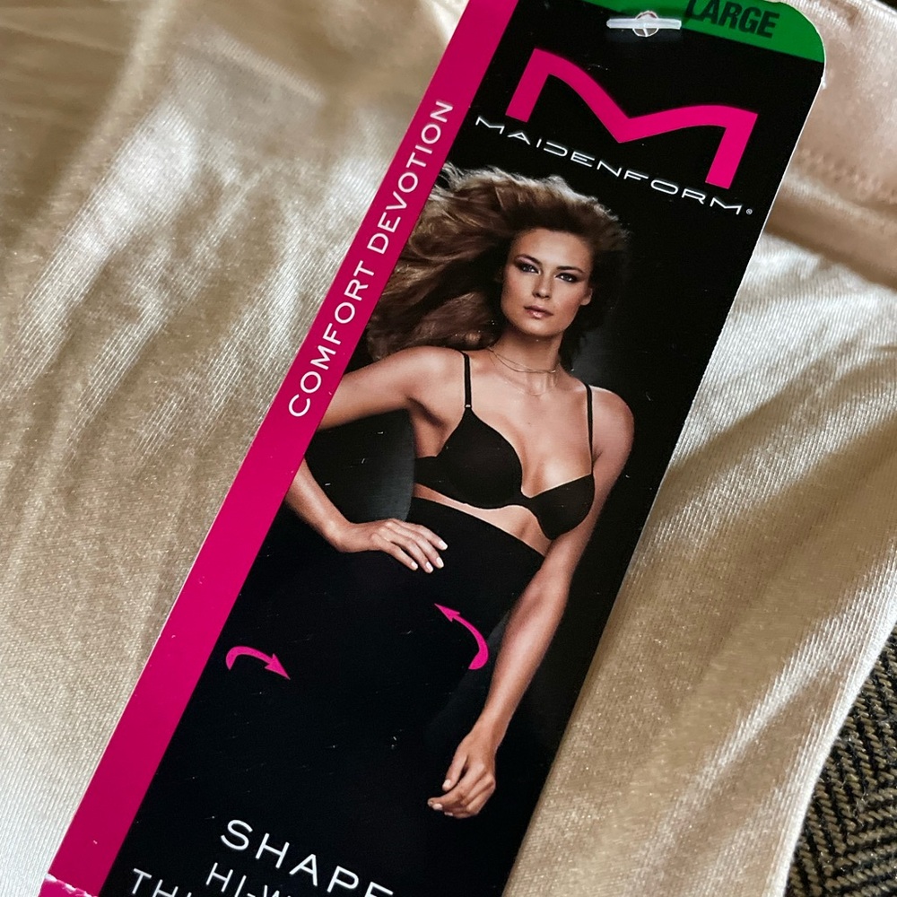 MAIDENFORM HI-WAIST EVERYDAY THIGH SHAPER SLIMMER, SIZE LARGE, NEW WITH TAGS